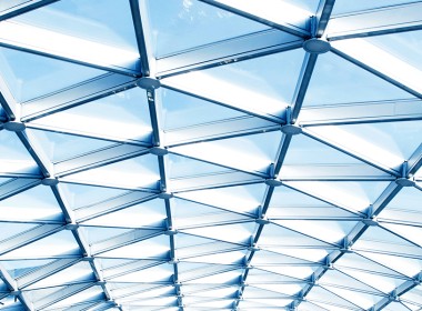 Glass building roof