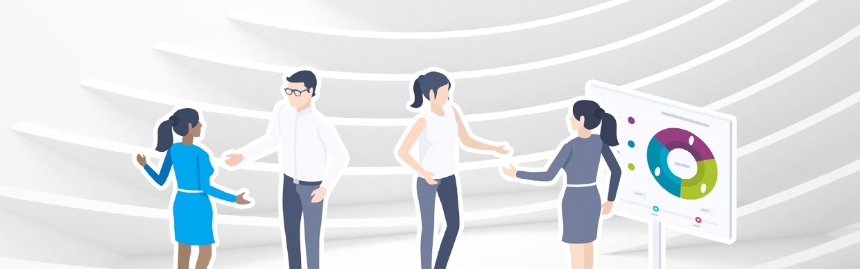 illustration of four people