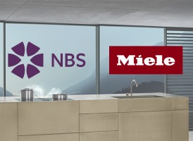 Kitchen with NBS and Miele logo