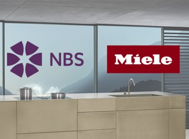 Kitchen with NBS and Miele logo