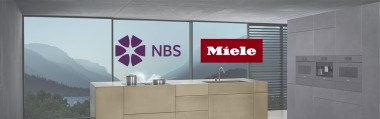 Kitchen with NBS and Miele logo