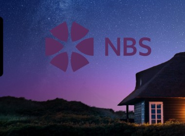 Night sky, house in the hills