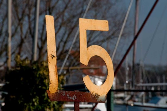 Letters displaying the number 15