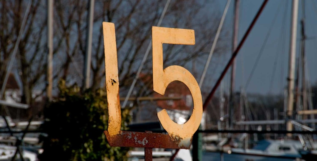 Letters displaying the number 15