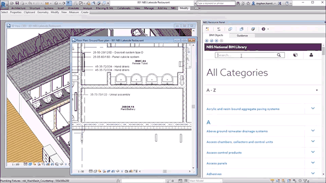 Drag and drop a BIM object directly into your design
